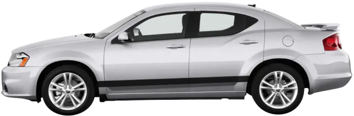 2008 to 2014 Dodge Avenger Rocker Panel Stripes . Installed on Car