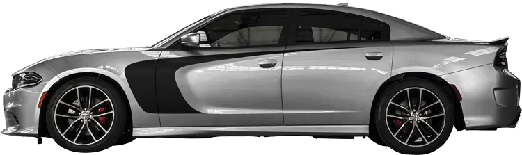 2015 to 2023 Dodge Charger Outer Scallop Swooshes . Installed on Car