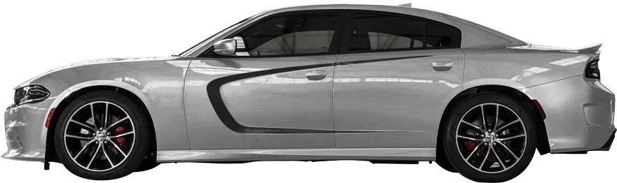 2015 to 2023 Dodge Charger Side Scallop Accent Stripes . Installed on Car
